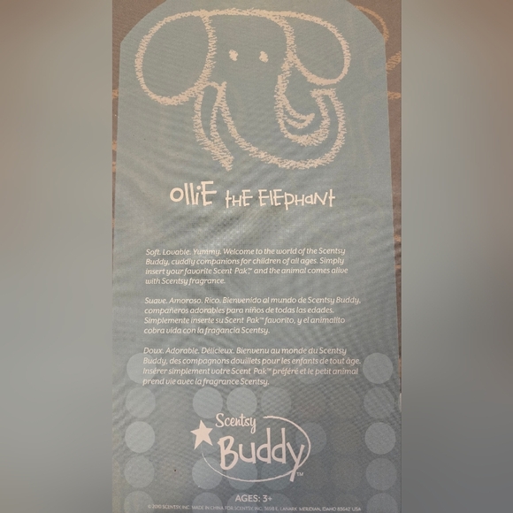 NEW Scentsy Ollie The Elephant Buddy - Picture 2 of 8